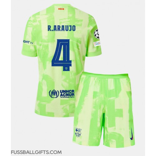 Barcelona Ronald Araujo #4 Fußballbekleidung 3rd trikot Kinder 2024-25 Kurzarm (+ kurze hosen)